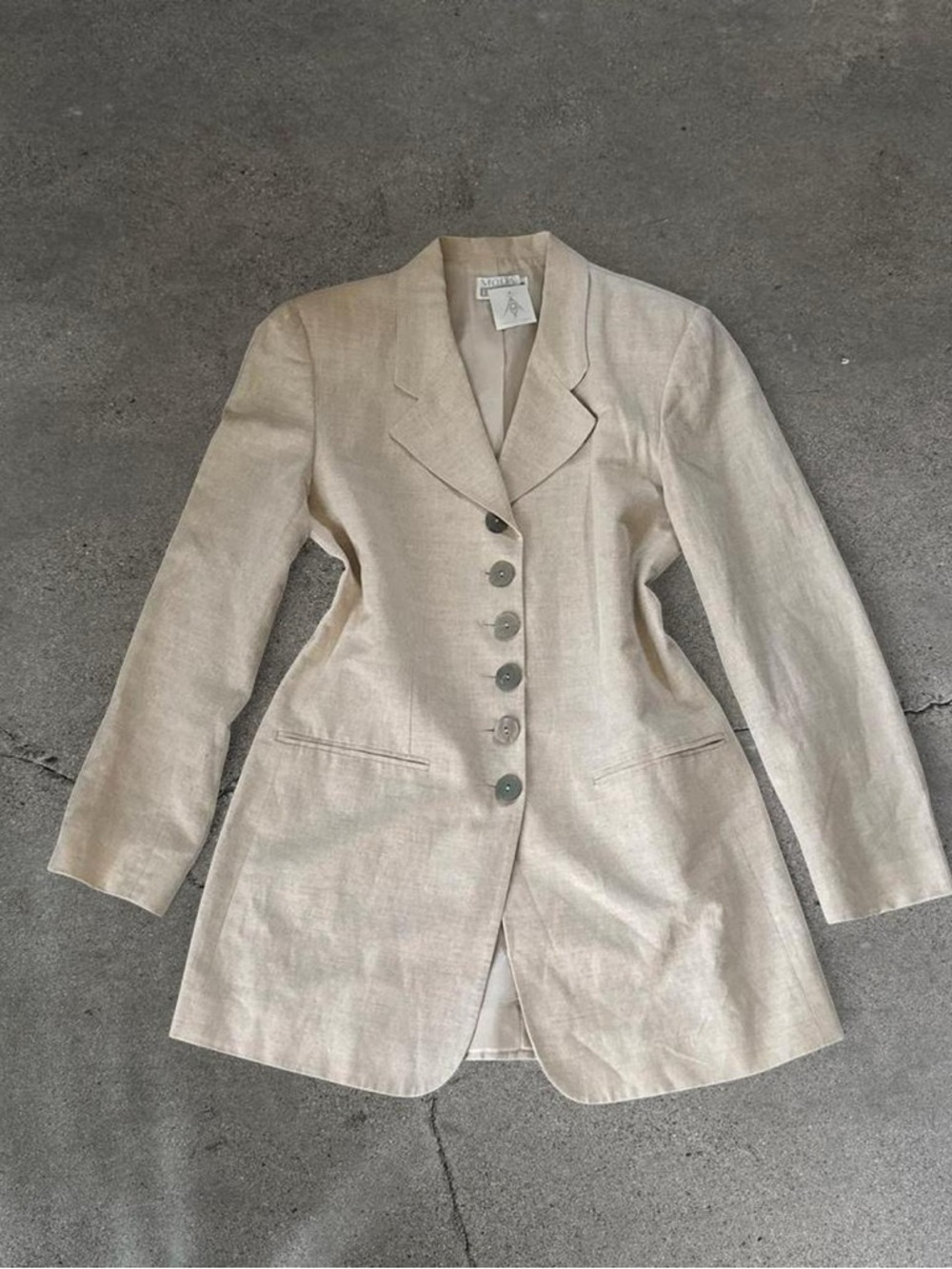 Vintage 90’s Linen Longline Blazer